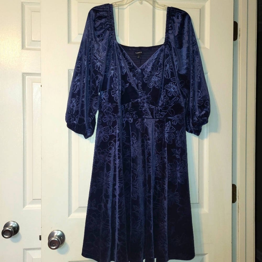 Torrid Blue Floral Dress